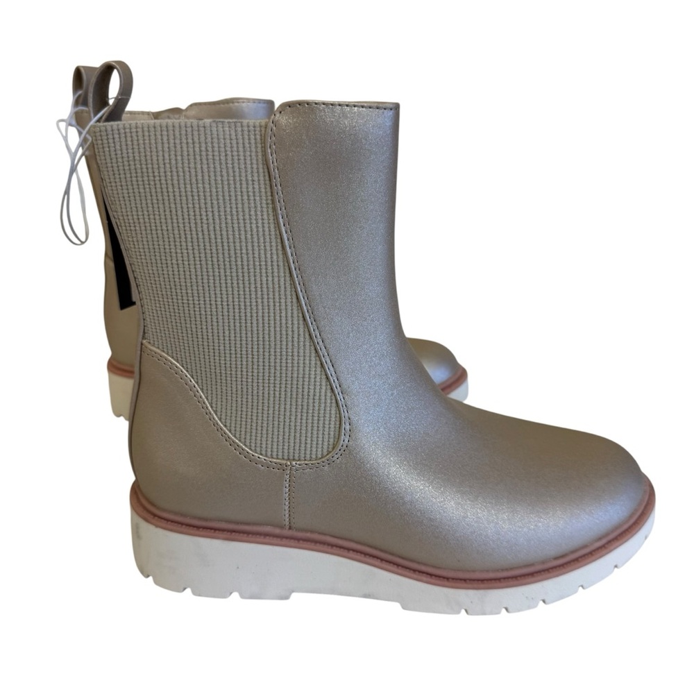 Target Silver Metallic Chelsea Boots for Kids size 2